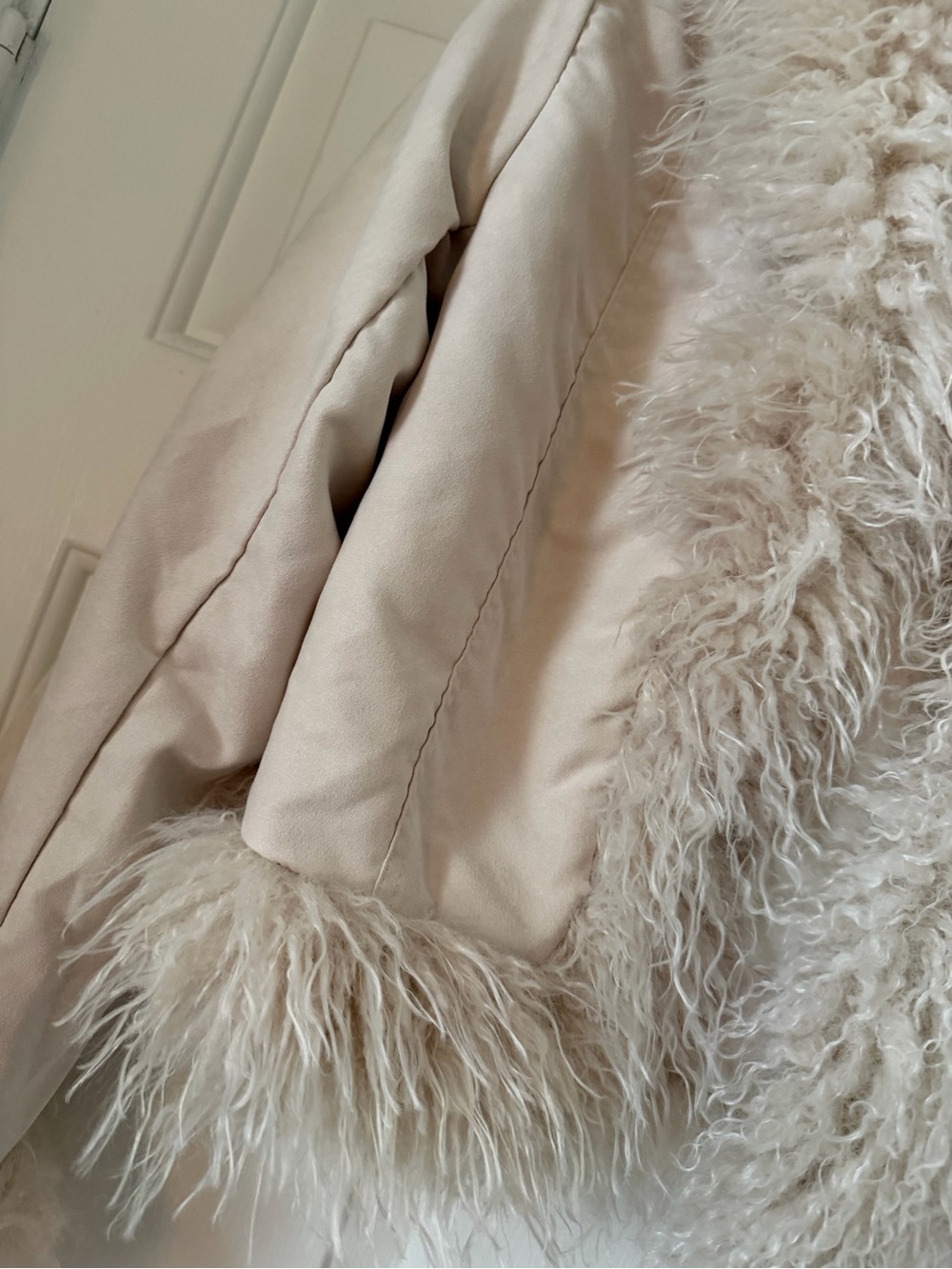 Love Tree Tan Furry Trim Jacket - Picture 3 of 6